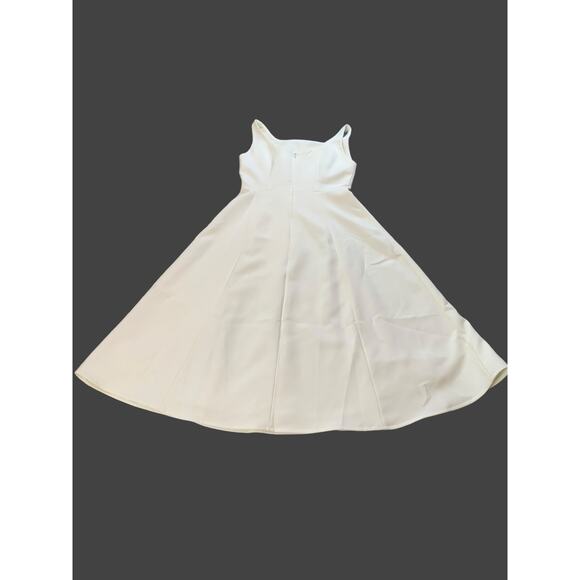 Jansan Mini Dress White Fit to Flare Skater Size Medium - Picture 1 of 9
